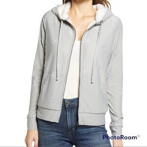Bobeau zip hoodie with stars.  NWOT. S